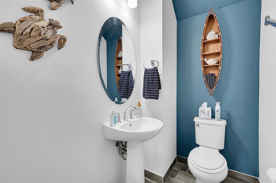 Half bathroom downstairs
