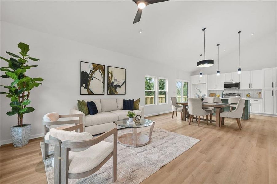Furnished interior view inside a new home in , Atlanta (Image 11).
