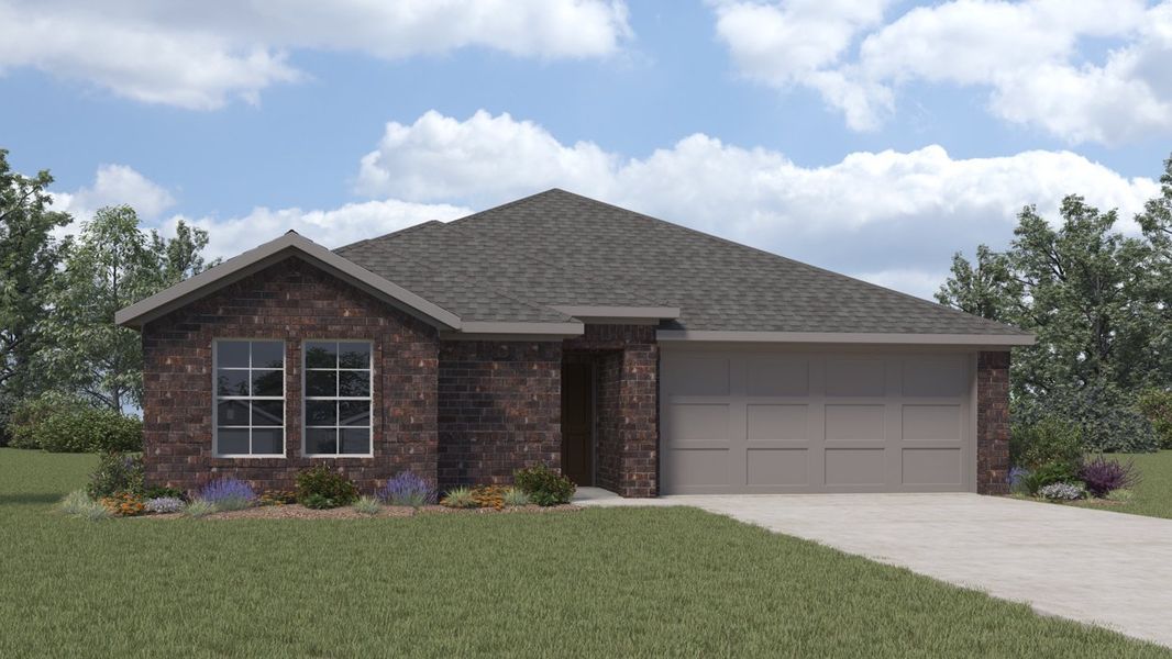 Representative exterior photo of a completed home built from the Hale by D.R. Horton in Three Oaks, Sherman, TX (Image 9).