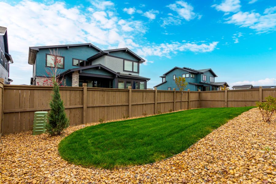 Exterior details and patio area of a home in West Grange, Longmont (Image 33).