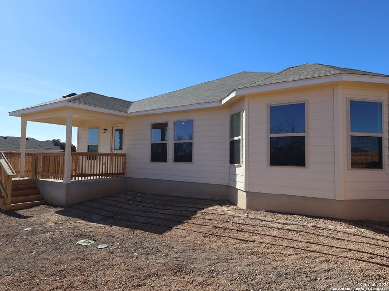 Exterior details and patio area of a home in Greenspoint Heights, Seguin (Image 3).