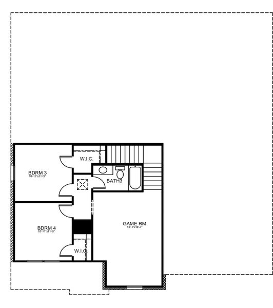2D floor plan layout for the Kensington by Cambridge Homes in Kings Way, Denton, TX (Image 3). 2D floor plan layout for the Kensington by Cambridge Homes in Kings Way, Denton, TX (Image 3).