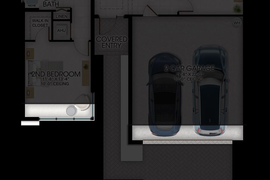 2D floor plan layout for the Bimini Grande by GL Homes in Valencia Del Mar, Boynton Beach, FL (Image 21).