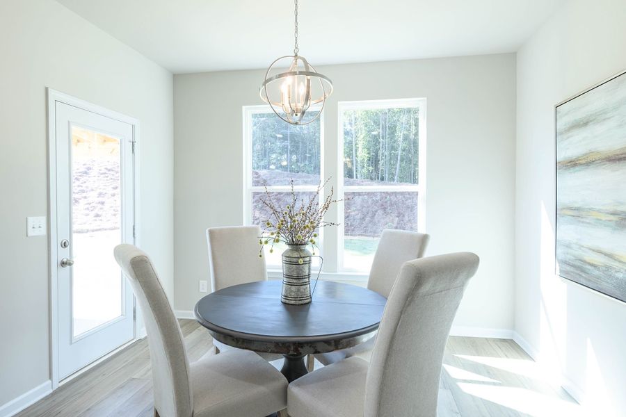 Bright and open breakfast area