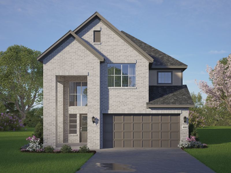 Representative exterior photo of a completed home built from the Durango by Chesmar Homes in Sienna, Missouri City, TX (Image 5).