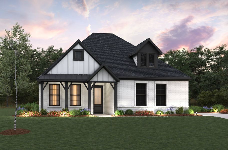 Representative exterior photo of a completed home built from the Crockett by Beazer Homes in Timber Hollow: Heritage Collection, Magnolia, TX (Image 20). Representative exterior photo of a completed home built from the Crockett by Beazer Homes in Timber Hollow: Heritage Collection, Magnolia, TX (Image 20).