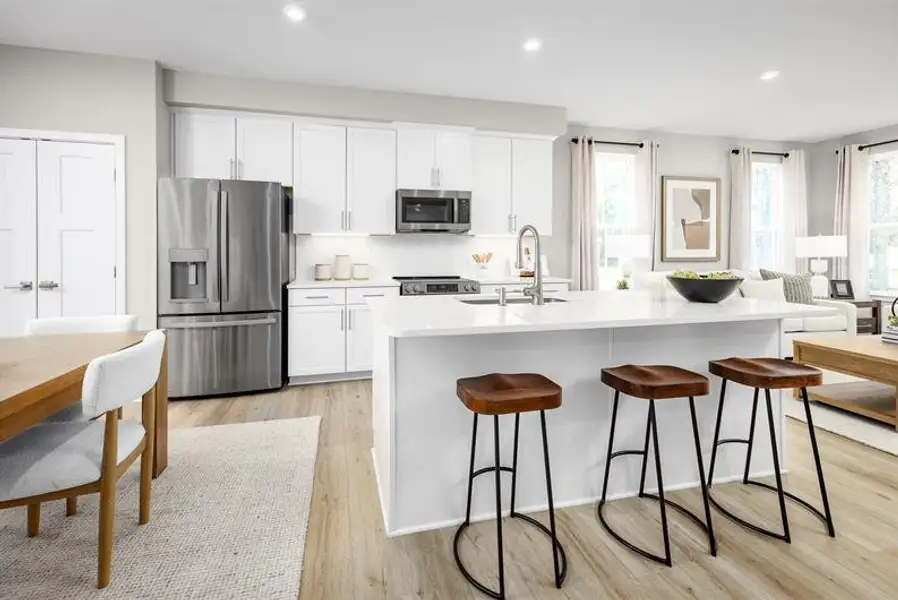 Furnished interior view inside a new home in Edenbrook, Charlotte (Image 2).