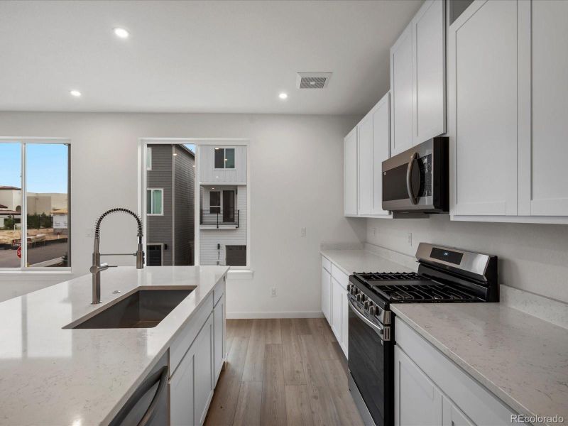 Furnished interior view inside a new home in Victory Ridge, Colorado Springs (Image 3). Furnished interior view inside a new home in Victory Ridge, Colorado Springs (Image 3).