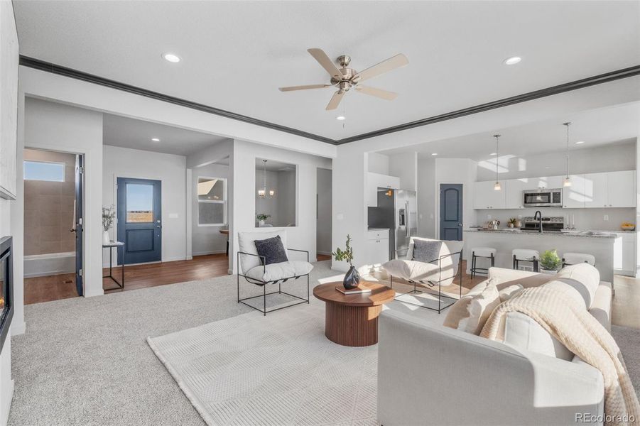 Furnished interior view inside a new home in , Pueblo West (Image 12).