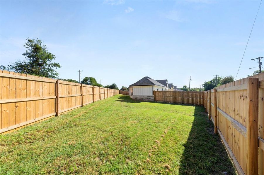 View of fenced backyard View of fenced backyard