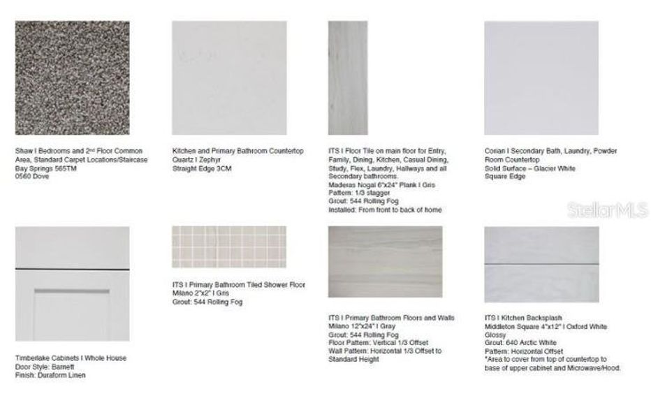 Sample of building materials used in homes in Firethorn, Parrish (Image 10).