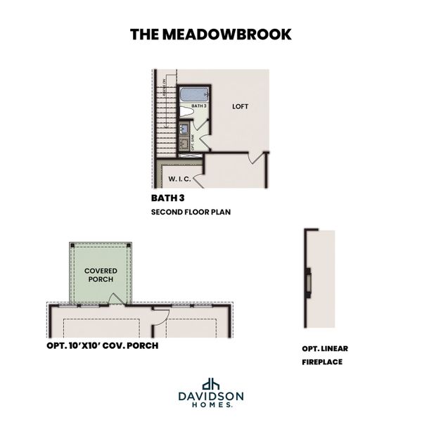 2D floor plan layout for the The Meadowbrook A by Davidson Homes LLC in Fairway Crossing, Converse, TX (Image 4). 2D floor plan layout for the The Meadowbrook A by Davidson Homes LLC in Fairway Crossing, Converse, TX (Image 4).