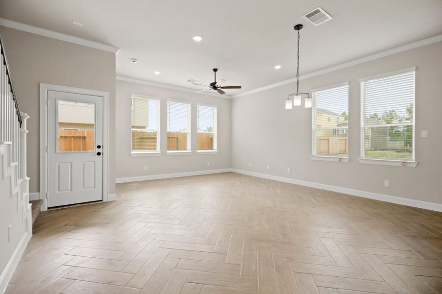 Cozy dining area and great room (*Photo not of actual home and used for illustration purposes only.)