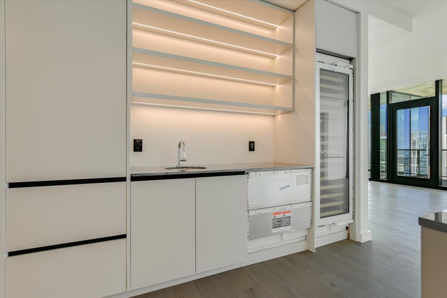 Furnished interior view inside a new home in The Modern Austin Residences, Austin (Image 13). Furnished interior view inside a new home in The Modern Austin Residences, Austin (Image 13).