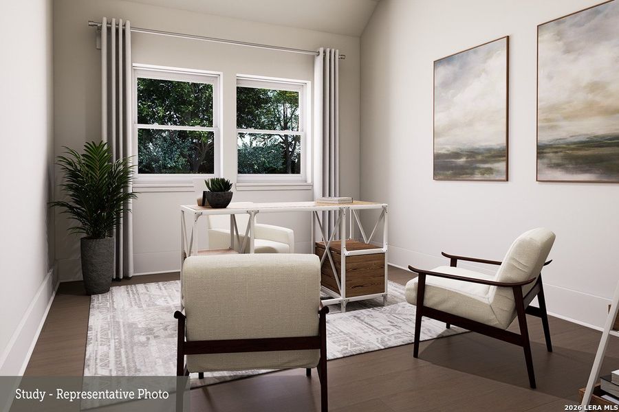 Furnished interior view inside a new home in , New Braunfels (Image 7).