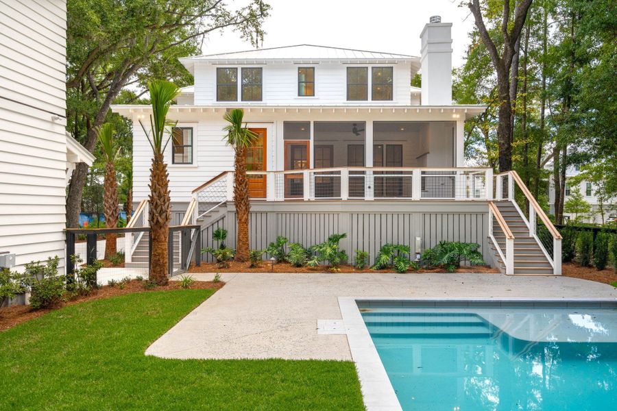 Front exterior of a new home in , Johns Island, SC, highlighting curb appeal (Image 43).