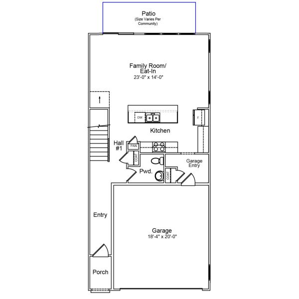 2D floor plan layout of this home in Sweetbrier, Durham, NC (Image 2).
