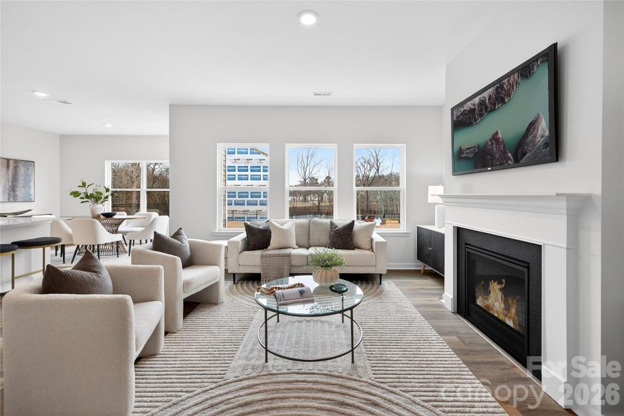 Furnished interior view inside a new home in Reedy Creek Preserve, Charlotte (Image 8).
