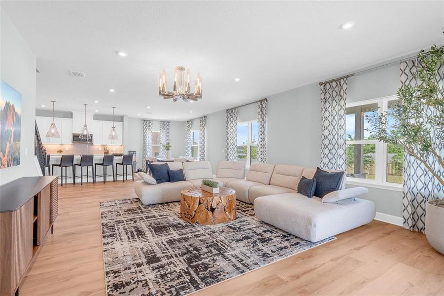 Furnished interior view inside a new home in Bella Terra, Clermont (Image 46).