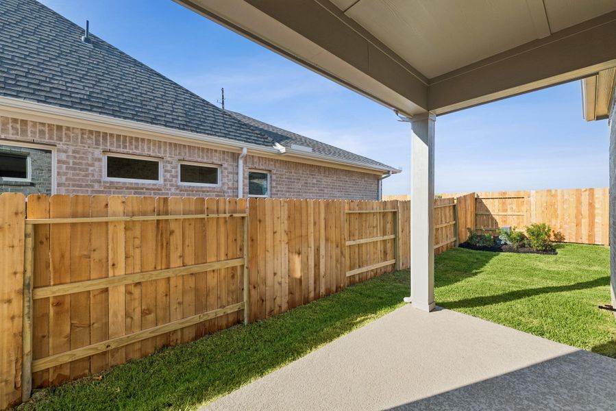 Exterior details and patio area of a home in The Grand Prairie 40’, Hockley (Image 3). Exterior details and patio area of a home in The Grand Prairie 40’, Hockley (Image 3).