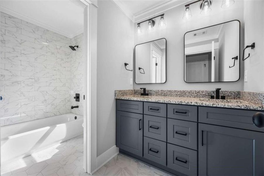 Furnished interior view inside a new home in , Monroe (Image 8).