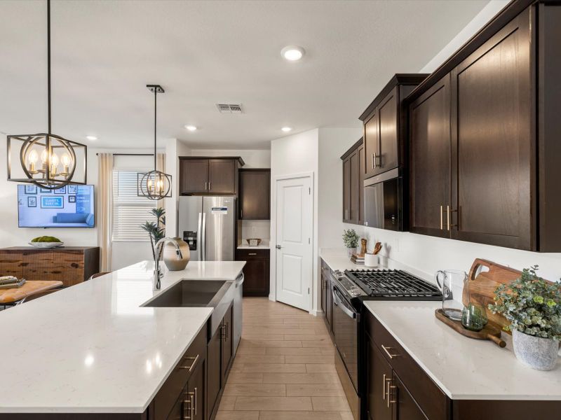 Kitchen in Leslie floorplan at Teravalis Kitchen in Leslie floorplan at Teravalis