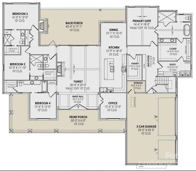 2D floor plan layout of this home in , Indian Land, SC (Image 5).