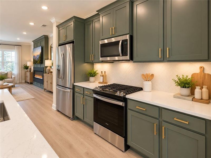 Furnished interior view inside a new home in Townes at South Main, Kennesaw (Image 7).