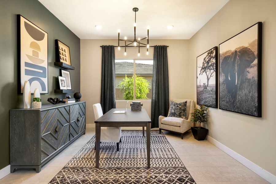 Representative furnished interior of a home built from the Cholla Plan 5541 by Tri Pointe Homes in Whispering Hills, Laveen (Image 17).