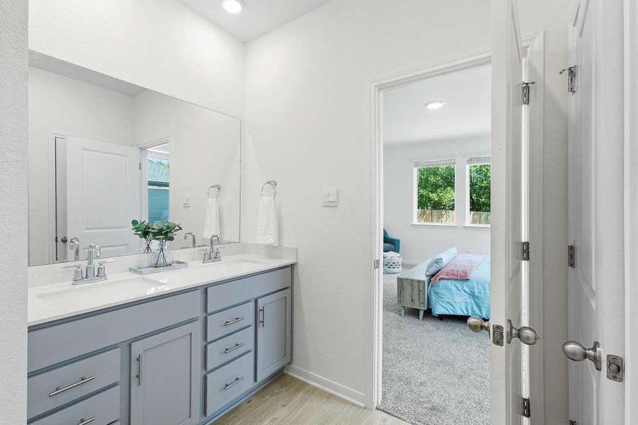 Furnished interior view inside a new home in Brooks Ranch, Kyle (Image 31).