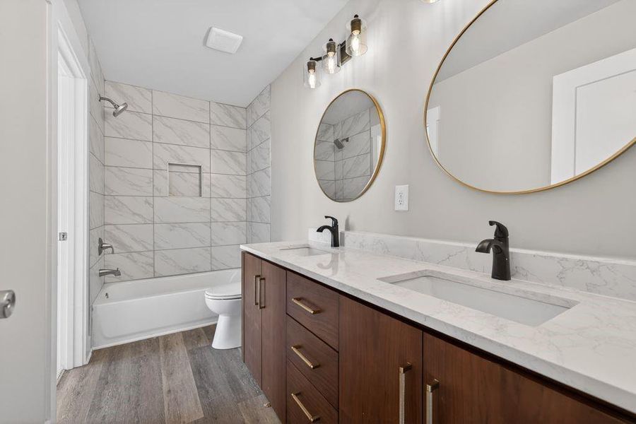 Furnished interior view inside a new home in , Flowery Branch (Image 15).