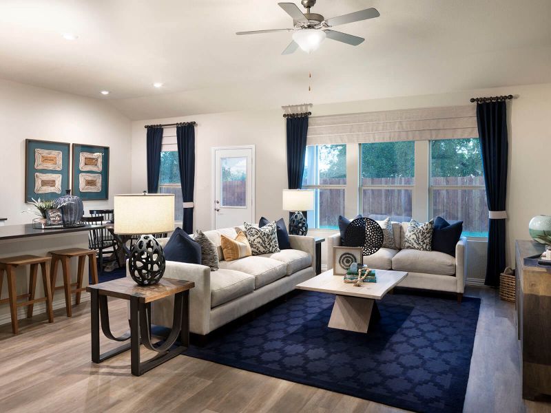 Furnished interior view inside a new home in Legendary Trails - Classic Series, Cibolo (Image 4).