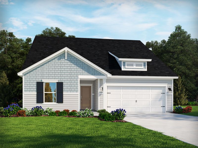 Representative exterior photo of a completed home built from the Carolina by Meritage Homes in Creekside Point, Little River, SC (Image 6).