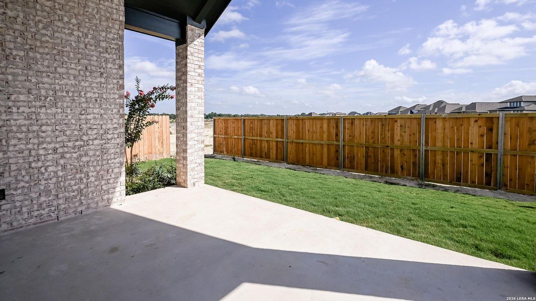 Exterior details and patio area of a home in Legacy at Lake Dunlap, New Braunfels (Image 4).