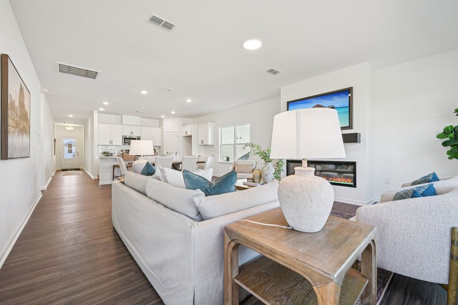 Representative furnished interior of a home built from the Caswell II by Ashton Woods in Crescent Mills, Wilson's Mills (Image 18). Representative furnished interior of a home built from the Caswell II by Ashton Woods in Crescent Mills, Wilson's Mills (Image 18).