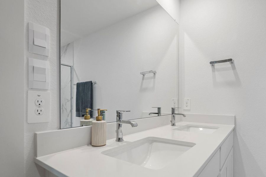 Furnished interior view inside a new home in Tamarron, Fulshear (Image 12).