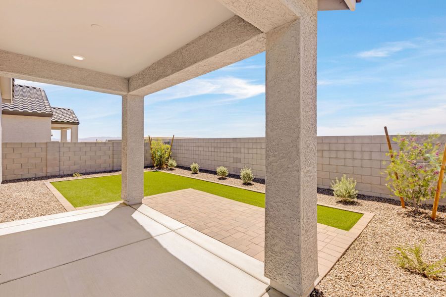 Exterior details and patio area of a home in Blackhawk, Tucson (Image 2). Exterior details and patio area of a home in Blackhawk, Tucson (Image 2).