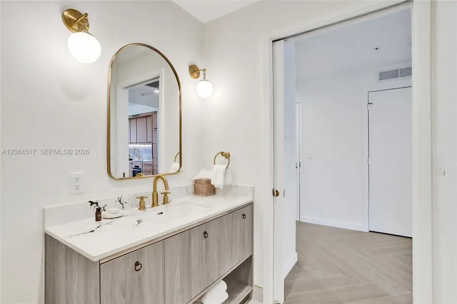 Furnished interior view inside a new home in , Miami (Image 15).