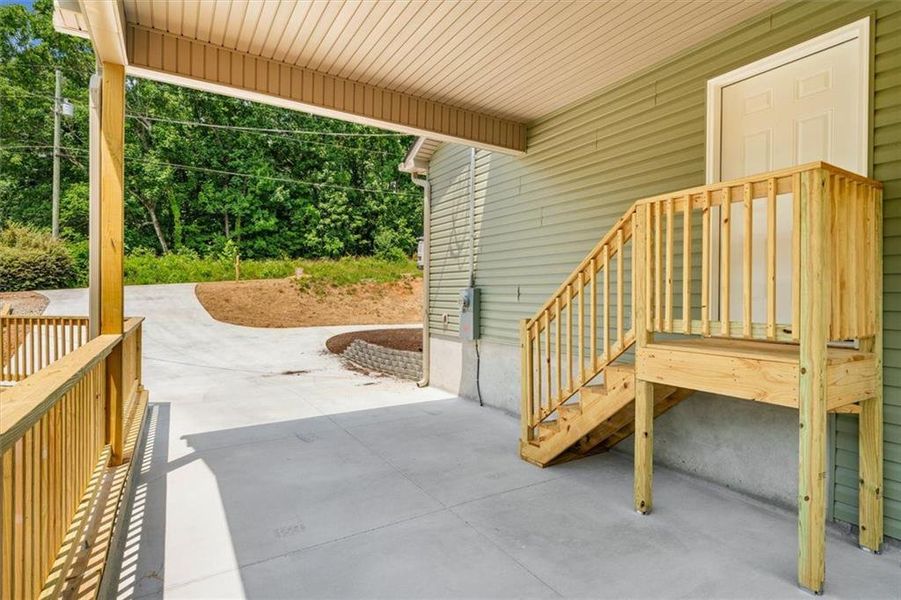 Exterior details and patio area of a home in , Calhoun (Image 11). Exterior details and patio area of a home in , Calhoun (Image 11).