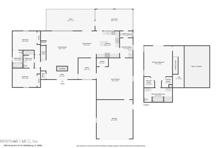 2D floor plan layout of this home in , St. Augustine, FL (Image 6).