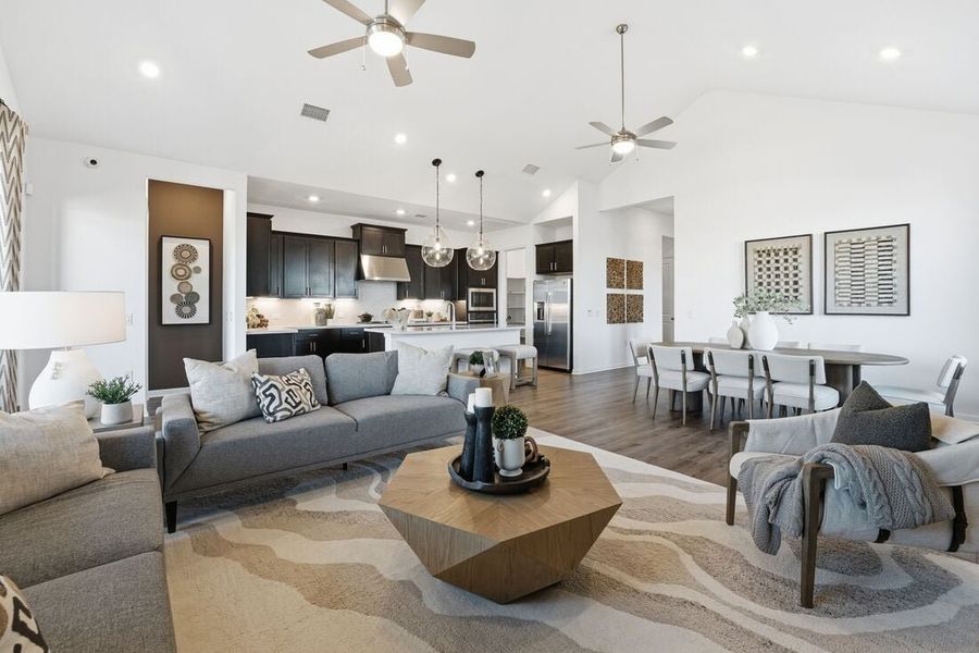 Representative furnished interior of a home built from the Burnet by Taylor Morrison in Turners Crossing, Austin (Image 6).