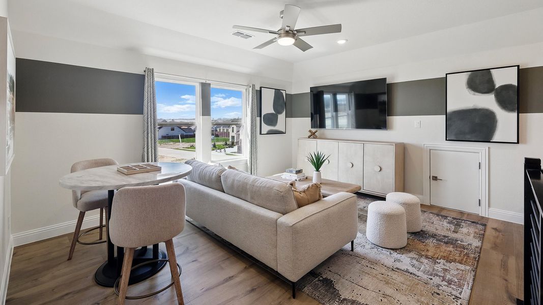 Representative furnished interior of a home built from the Princeton by DRB Homes in Green Meadows Classic, Celina (Image 15).