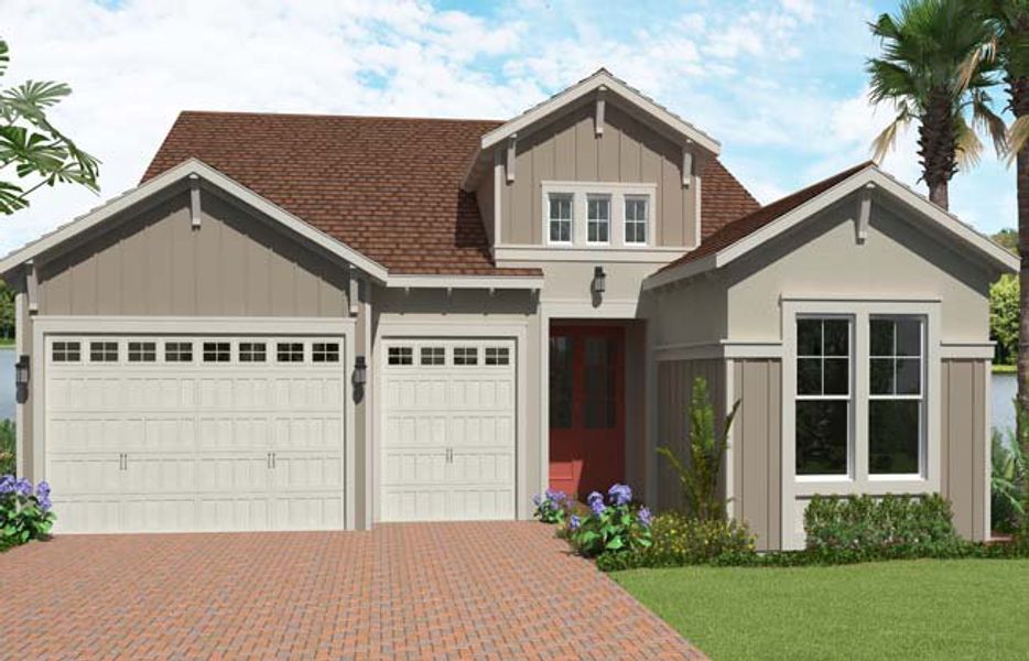 Representative exterior photo of a completed home built from the Sanderling by Minto Communities in Westlake, Loxahatchee, FL (Image 4). Representative exterior photo of a completed home built from the Sanderling by Minto Communities in Westlake, Loxahatchee, FL (Image 4).