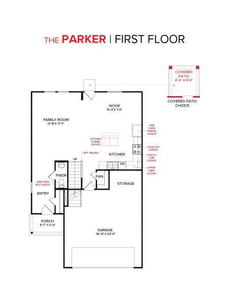 The Parker Floorplan First Floor