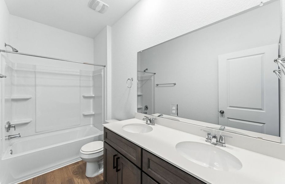 Furnished interior view inside a new home in Crosswinds, Kyle (Image 7). Furnished interior view inside a new home in Crosswinds, Kyle (Image 7).