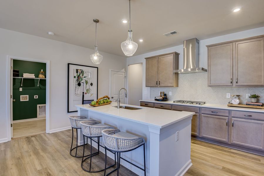 Furnished interior view inside a new home in The Beacon at Old Peachtree Single Family Homes, Lawrenceville (Image 212).