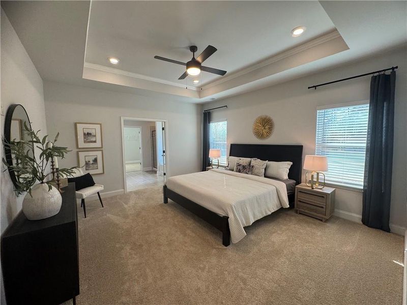 Furnished interior view inside a new home in The Fields of Walnut Creek, Pendergrass (Image 5).