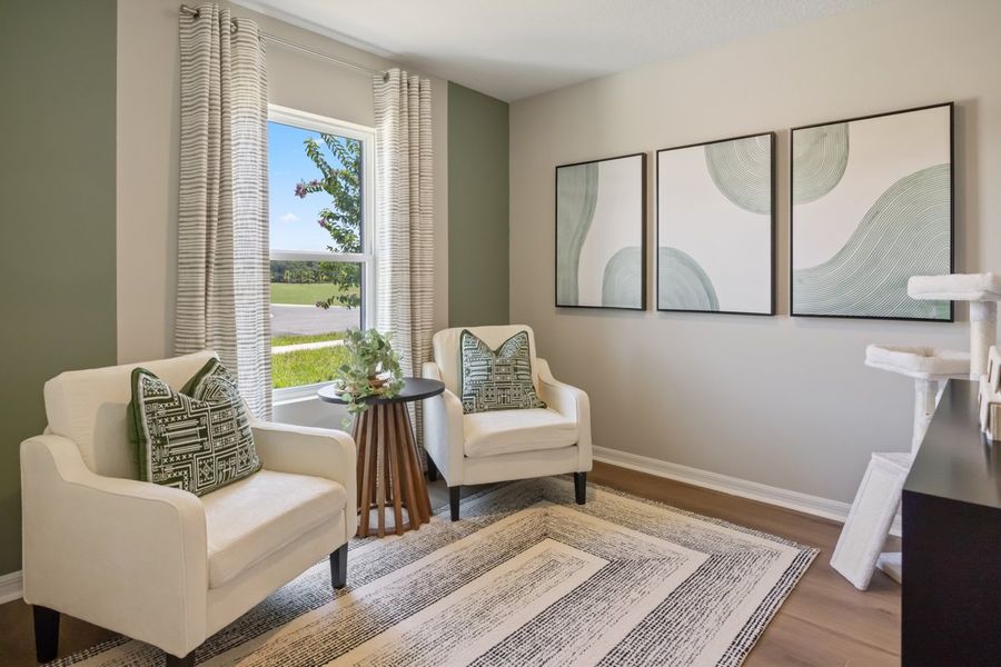 Representative furnished interior of a home built from the 1707 Modeled by KB Home in Canoe Creek Reserve III, St. Cloud (Image 12). Representative furnished interior of a home built from the 1707 Modeled by KB Home in Canoe Creek Reserve III, St. Cloud (Image 12).