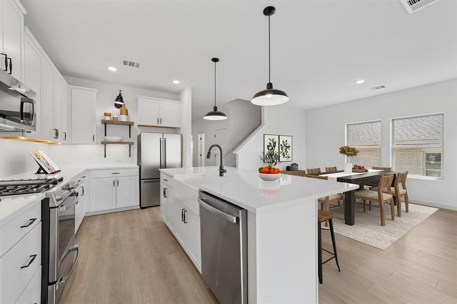 Furnished interior view inside a new home in Aspire at Noble Ridge, Howe (Image 20). Furnished interior view inside a new home in Aspire at Noble Ridge, Howe (Image 20).