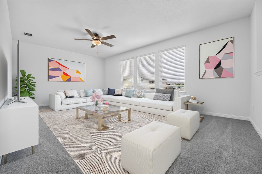 Furnished interior view inside a new home in Sunfield, Buda (Image 14).